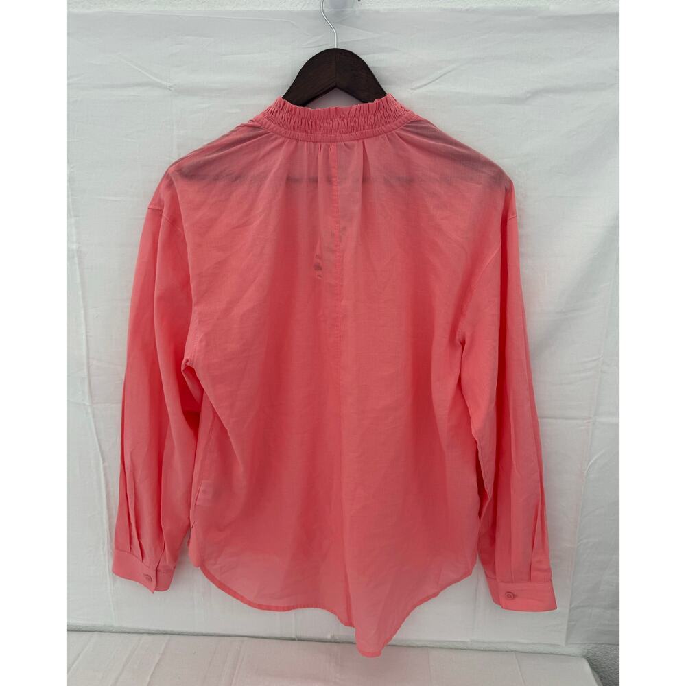 On34th Women's Coral Pink Long Sleeve Blouse Medium - Picture 2 of 8